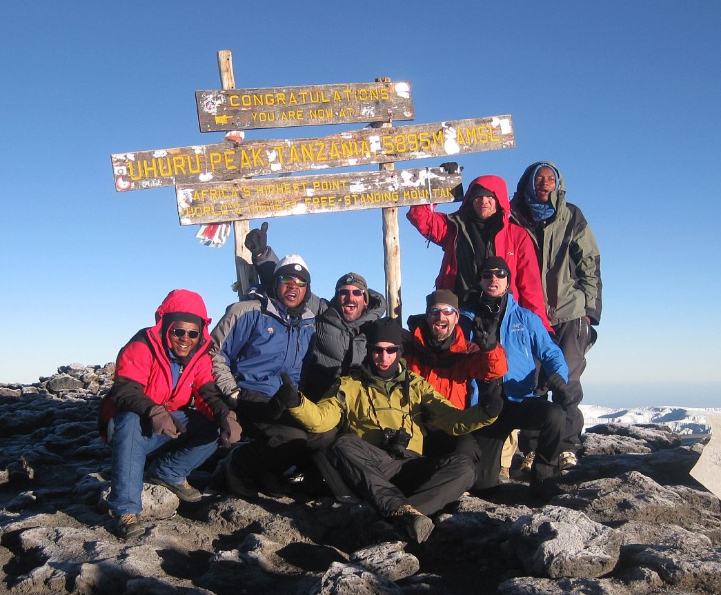 Uhuru Peak Tanzania group photo