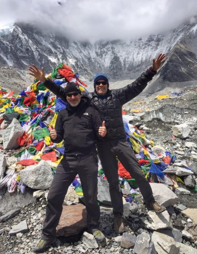 2 Hikers at Field Everest Base Camp.