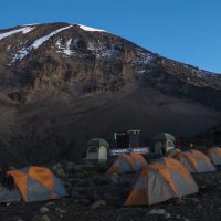A camp site on Mt. Kilimanjaro.