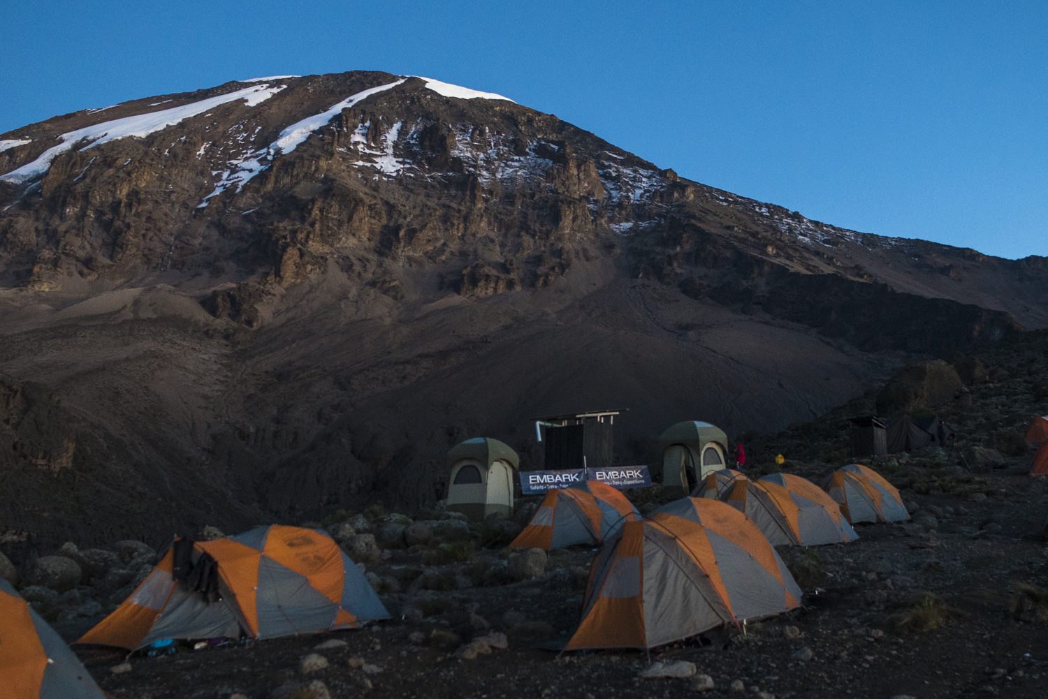A camp site on Mt. Kilimanjaro.