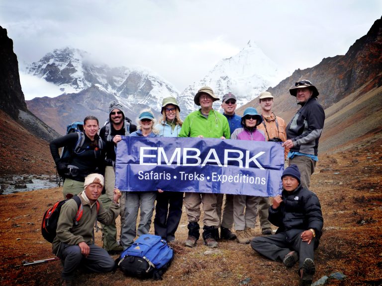 A group of Embark hikers and climbers in Nepal