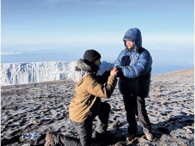 Climb Mt. Kilinjaro, then pop the question