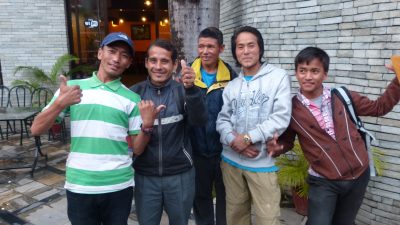 A group of sherpas in modern clothing