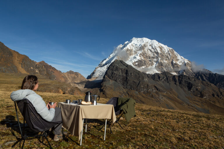 Misty mountain scenery on the trail to Machu Picchu