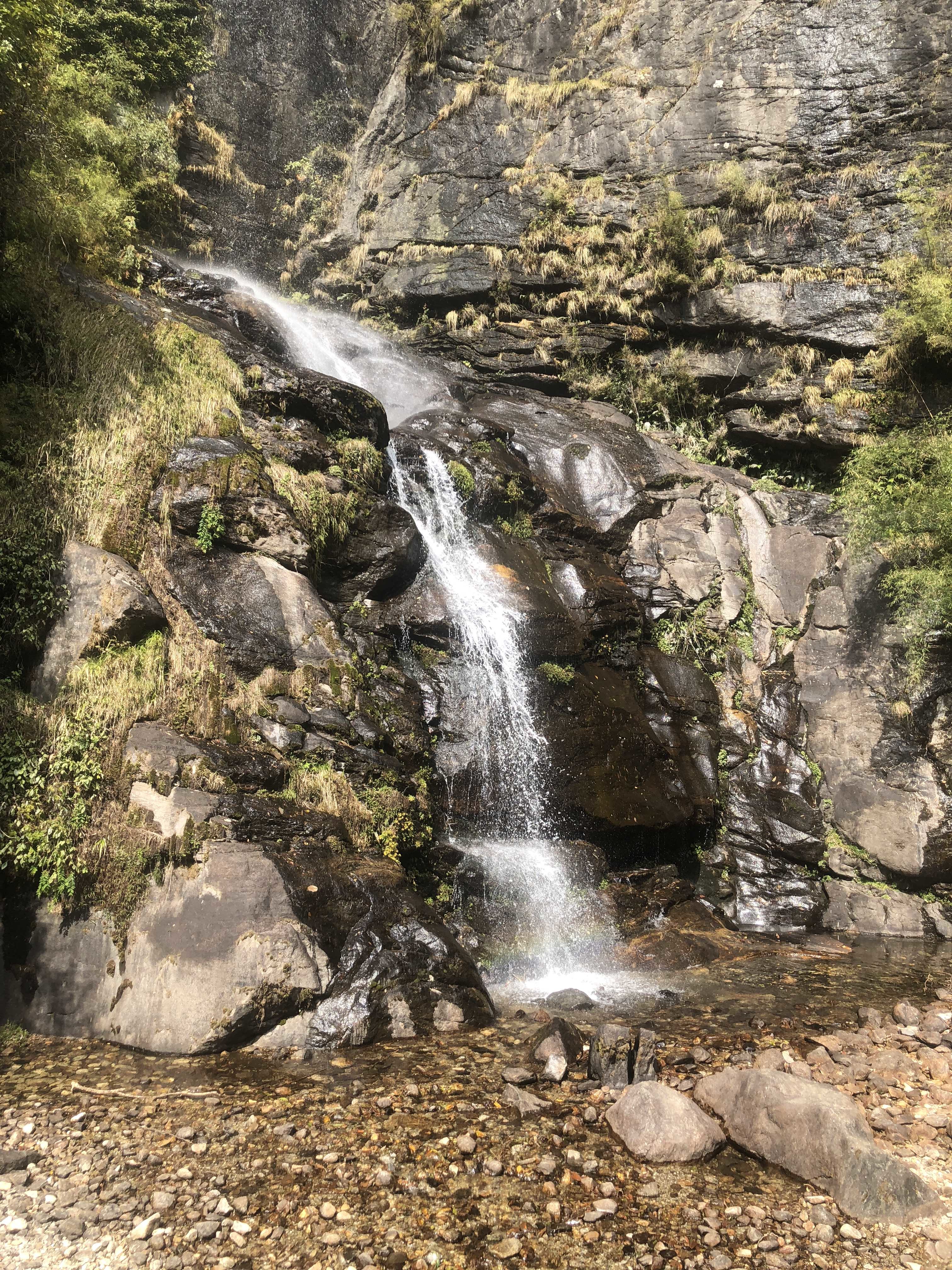A waterfall along the trek to Everest Base Camp