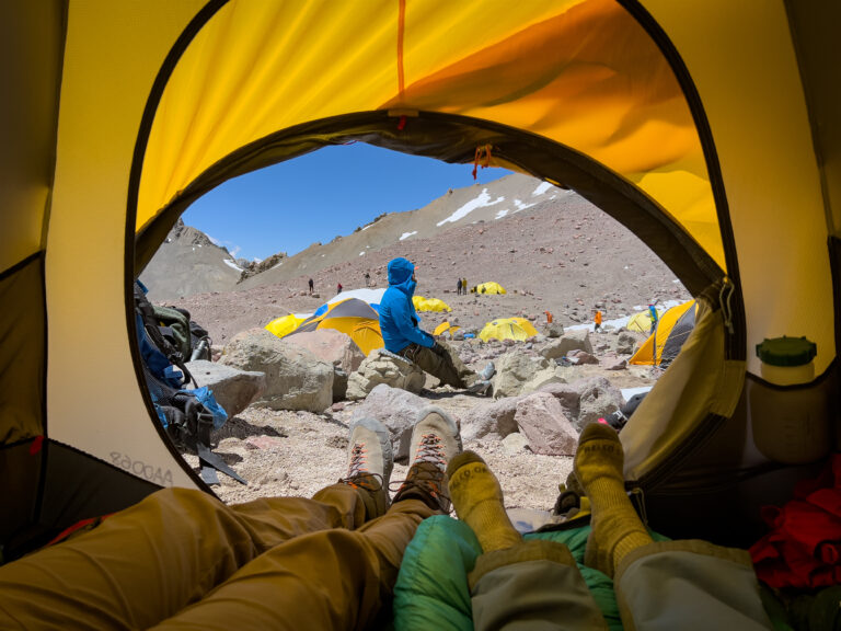Camping in the mountains