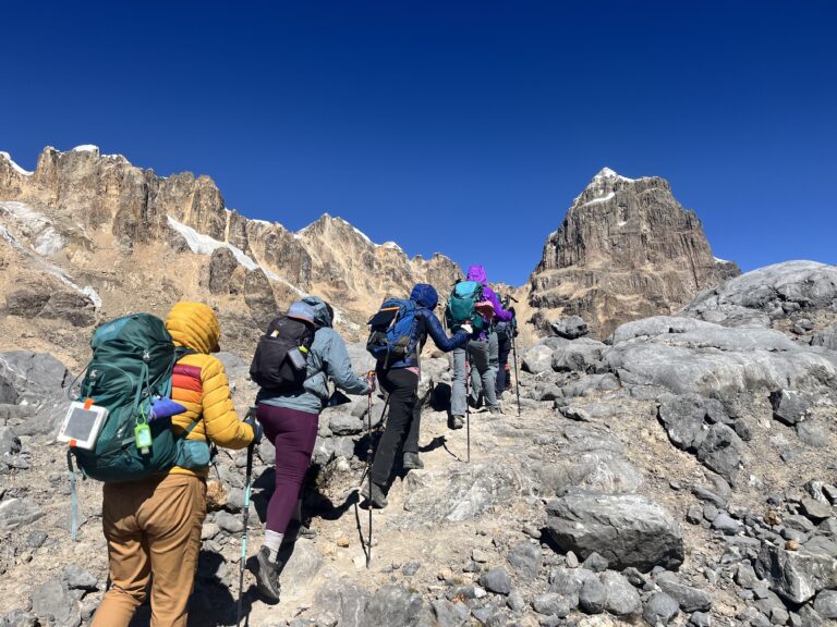 High altitude trekking Peru