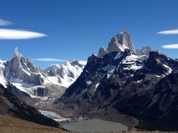Trekking in Patagonia to Monte Fitz Roy.
